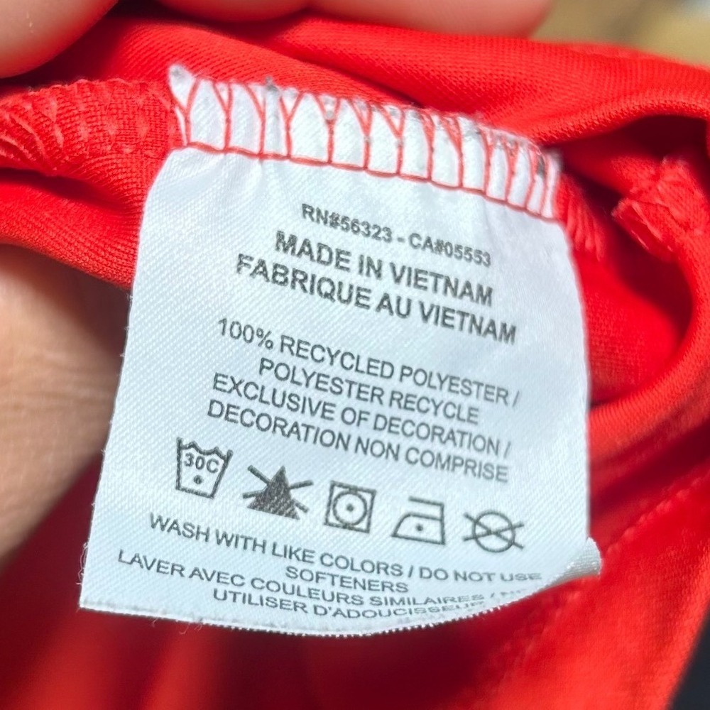 Nike Mens Orange Short Sleeve Mandarin Collar Performance Polo Shirt Large - Picture 7 of 7